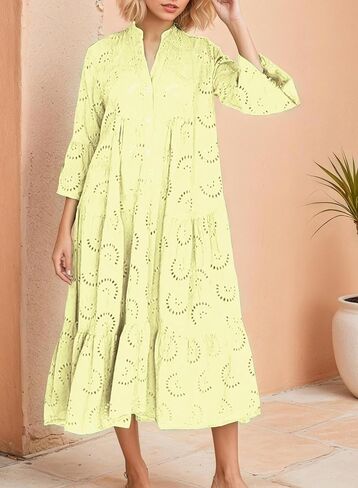 النساء العيش الطويل المتقدم للسيدات ثاتير مزدوج الفساتين الفضفاضة in Kuwait