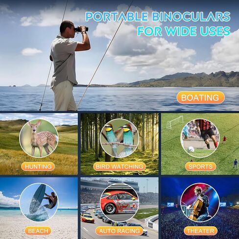 مناظير 20 × 60 للبالغين عالي الطاقة ، ومقاوم للماء وضباب مناظير مضغوطة لمشاهدة الطيور مع رؤية منخفضة الضوء ، والصيد ، والسفر ، يشمل حقيبة حمل in Kuwait