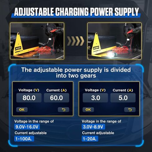 AUTOOL السيارات إعادة برمجة فلاش إمدادات الطاقة 150A، 12V شاحن بطارية السيارة، صيانة البطارية، القفز كاتب الجهد قابل للتعديل للفيضانات العادية، هلام، AGM، EFB، مع شاشة LCD in Kuwait