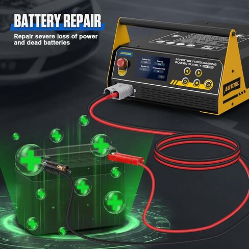 AUTOOL السيارات إعادة برمجة فلاش إمدادات الطاقة 150A، 12V شاحن بطارية السيارة، صيانة البطارية، القفز كاتب الجهد قابل للتعديل للفيضانات العادية، هلام، AGM، EFB، مع شاشة LCD in Kuwait