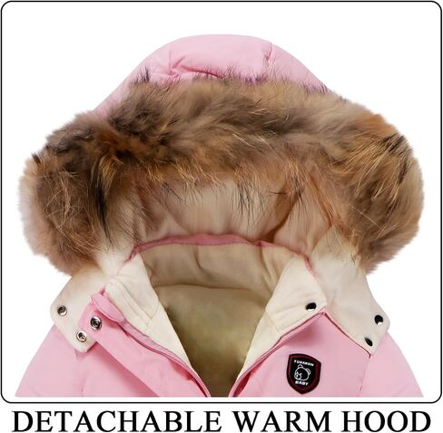 Toddler Winter Coat Baby Puffer Jacket Boy Hoodie Fleece Outerwear Clothes 0-5T in Kuwait