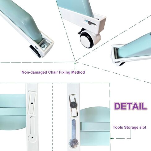 عجلات متوافقة مع كرسي Stokke Tripp Trapp High ، مع أقفال أمان ، و 360 درجة ، وعجلات صامتة ، والراحة ، ولا تتطلب حفر غير تالفة على كرسيك المرتفع in Saudi Arabia