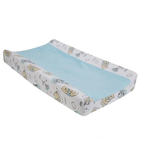 Lambs & Ivy Disney Baby Winnie the Pooh Hugs Soft Blue Minky غطاء وسادة تغيير in Saudi Arabia