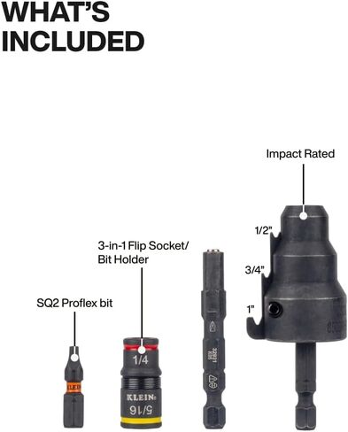 أدوات Klein 85091hd قناة المقبس القناة ، أداة 3-in-1 ذات التصنيف المؤثر لـ 1/2 بوصة ، 3/4 بوصة ، قناة 1 بوصة ، BET MAGNECT in Kuwait
