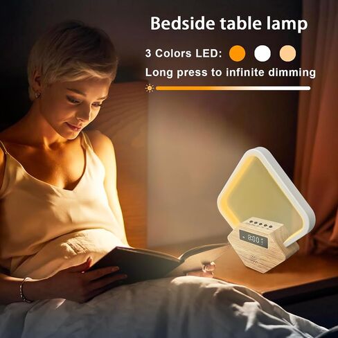Sunrise Alarm Clock Table Lamp With White Noise Sound Machine 15 Nature Sound 3 Color Night Light 10 Ringtones For Bedrooms PD22.5W USB C Fast Charger Anniversary Birthday Gifts for Women Men in Kuwait