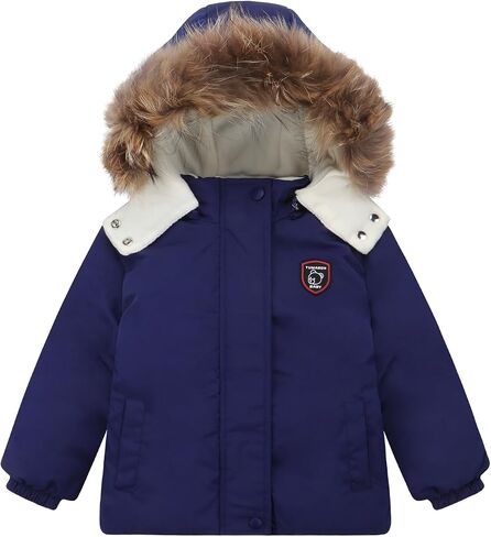 Toddler Winter Coat Baby Puffer Jacket Boy Hoodie Fleece Outerwear Clothes 0-5T in Kuwait
