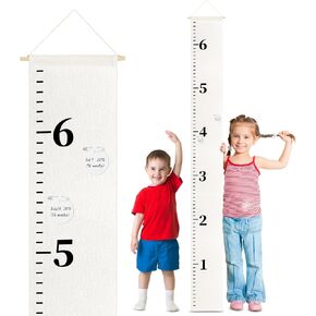 102 PCS Canvas Growth Crart for Kids Baby with a marker ، 50 stiew abls و 50 pin ، 79 × 8 "حاكم قياس الارتفاع معلقًا in Kuwait