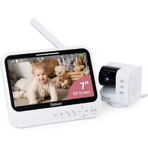 لا توجد شاشة من WiFi WiFi ، شاشة 7 "IPS ، شاشة للأطفال 720 بكسل مع الكاميرا والصوت ، بطارية 5000 مللي أمبير في الساعة ، مجموعة 1000 قدم ، 6 ضوضاء بيضاء ، فوكس ، مستشعر درجة الحرارة ، الرؤية الليلية ، حديث ثنائي الاتجاه in Saudi Arabia