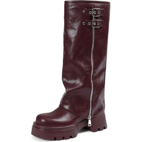أحذية Lyrisiphy High Boots للنساء ، عجل عجل على نطاق واسع ، تسحب منصة مكتنزة لطيفة ، أزياء الطول الطويل طويل القامة in Kuwait