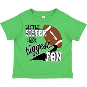 inktastic Little Sister and Biggest Fan- Football Player Toddler T-Shirt in Kuwait