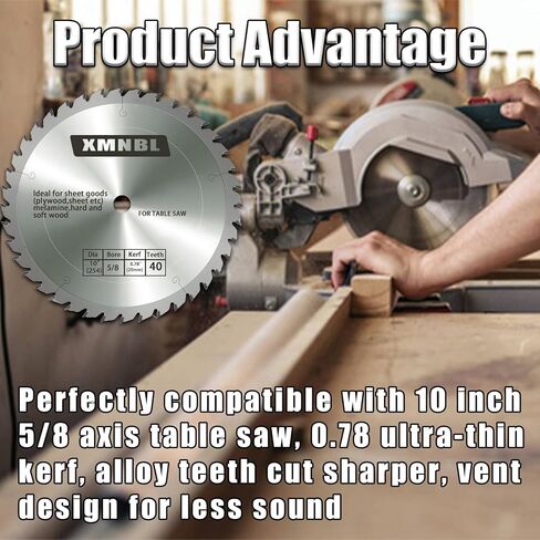 10" Stacking Dado Blade Set 24-Tooth,Dado Blades for 10 Inch Table Saw,Compatible with 10 Inch Table Saw,Dado Stack for Fine Finished Dados, Grooves, and Rabbets,Ranging From 1/4'' to 13/16''14 Pieces in Saudi Arabia