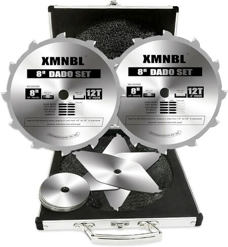 10" Stacking Dado Blade Set 24-Tooth,Dado Blades for 10 Inch Table Saw,Compatible with 10 Inch Table Saw,Dado Stack for Fine Finished Dados, Grooves, and Rabbets,Ranging From 1/4'' to 13/16''14 Pieces in Saudi Arabia