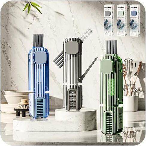 2pcs 4 في 1 كوب من فرشاة تنظيف الفجوة ، وفرشاة تنظيف الشقوق متعددة الوظائف للزجاجة ، ومنظف الزجاجة متعددة الأغراض مع تصميم صغير من منظف كوب السيليكون in Kuwait