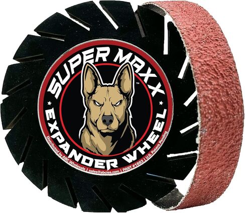 LAUCO Super Maxx Expander Wheel Expander Wheel Kit Compatible with Angle Grinder 4.5in, 5X Faster Grinding, Kit Includes 1 GRIT 80 Sanding Belt in Saudi Arabia