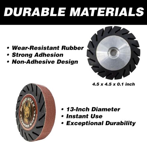 LAUCO Super Maxx Expander Wheel Expander Wheel Kit Compatible with Angle Grinder 4.5in, 5X Faster Grinding, Kit Includes 1 GRIT 80 Sanding Belt in Saudi Arabia
