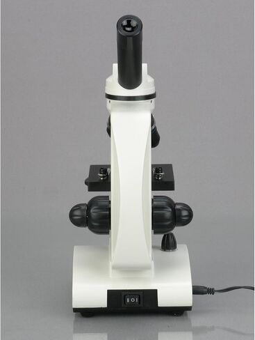AMSCOPE M160C-2L-PB10 مجهر أحادي اللاسلكي ، و WF10X و WF25X Eyepieces ، تضخم 40 × -1000X ، إضاءة LED العلوية والسفلية مع RHEOSTAT ، BRIGHTFIER in Saudi Arabia