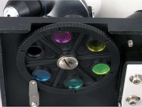 AMSCOPE M160C-2L-PB10 مجهر أحادي اللاسلكي ، و WF10X و WF25X Eyepieces ، تضخم 40 × -1000X ، إضاءة LED العلوية والسفلية مع RHEOSTAT ، BRIGHTFIER in Saudi Arabia