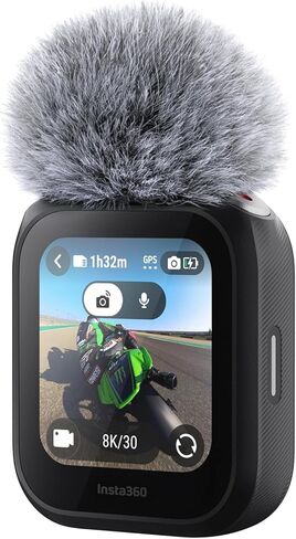 معاينة Insta360 GPS عن بُعد مع MIC مدمج ، وجميع في واحد متوافق مع Insta360 Ace Pro 2 و X5 لمعاينة الصور المباشرة ، والتحكم عن بُعد ، وتسجيل الصوت ، وبيانات الوقت الفعلي in Kuwait