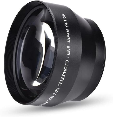 ملحق عدسة تليفوتوغرافي من Acuvar مقاس 52 مم 2.2X لكاميرات DSLR والكاميرات غير المرآة - عدسة محول تكبير عالية الدقة لنيكون كانون سوني - محول عدسات الكاميرا لمسافات طويلة in Kuwait