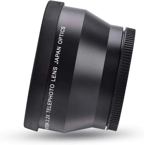 ملحق عدسة تليفوتوغرافي من Acuvar مقاس 52 مم 2.2X لكاميرات DSLR والكاميرات غير المرآة - عدسة محول تكبير عالية الدقة لنيكون كانون سوني - محول عدسات الكاميرا لمسافات طويلة in Kuwait