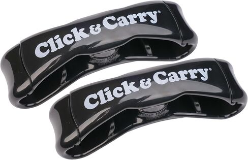 حاملة حقائب البقالة Click & Carry كما هو موضح في Shark Tank مع قبضة وسادة ناعمة (أرجواني، عبوتان) | حامل حقيبة البقالة بدون استخدام اليدين | حامل الأكياس البلاستيكية | حاملة العتاد الرياضي | انقر واحمل بسهولة in Saudi Arabia