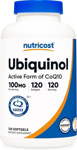 Nutricost Ubiquinol Softgels (120 Softgels | 100 mg Per Serving) - Superior Absorption Antioxidant | Active Form of CoQ10 - Gluten Free, Non-GMO in Saudi Arabia