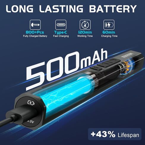 3.7V Mini Electric Screwdriver, Cordless Screwdriver Rechargeable with LED Digital Display, 5 Level Torque, 64 Magnetic Bits, Magnetic Storage, Portable Repair Tool Kit for Electronics Laptop in Saudi Arabia