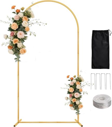 WellSign 6.6FT Metal Wedding Arch Backdrop Stand for Parties in Kuwait