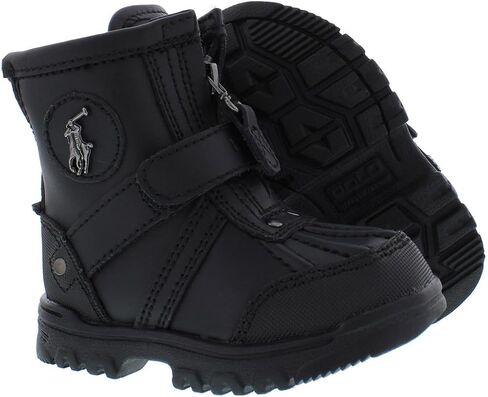 POLO RALPH LAUREN Kids Conquered HI Combat Boot, Black, 8 US Unisex Toddler in Saudi Arabia