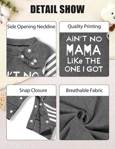 Baby Boy Clothes Infant Mamas Print Romper Stripe Sleeve Outfits Fall Winter Baby Clothing Jumpsuit in Saudi Arabia
