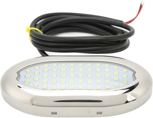 12 فولت قارب تحت الماء 54 LED السطوع العالي IP68 البحرية تحت الماء الضوء تحت الماء لليخوت RV Caravan الحمام مواد الكمبيوتر الكمبيوتر مع 316 حلقة الفولاذ المقاوم للصدأ (إضاءة بيضاء) in Saudi Arabia
