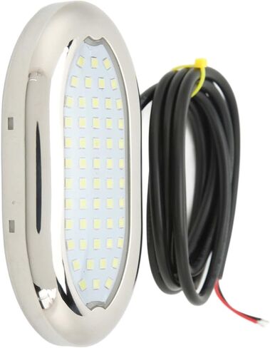 12 فولت قارب تحت الماء 54 LED السطوع العالي IP68 البحرية تحت الماء الضوء تحت الماء لليخوت RV Caravan الحمام مواد الكمبيوتر الكمبيوتر مع 316 حلقة الفولاذ المقاوم للصدأ (إضاءة بيضاء) in Saudi Arabia