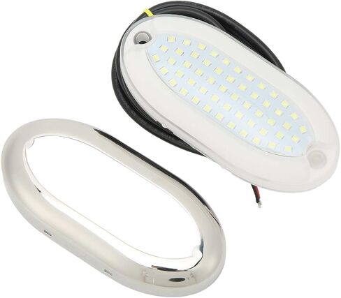 12 فولت قارب تحت الماء 54 LED السطوع العالي IP68 البحرية تحت الماء الضوء تحت الماء لليخوت RV Caravan الحمام مواد الكمبيوتر الكمبيوتر مع 316 حلقة الفولاذ المقاوم للصدأ (إضاءة بيضاء) in Saudi Arabia
