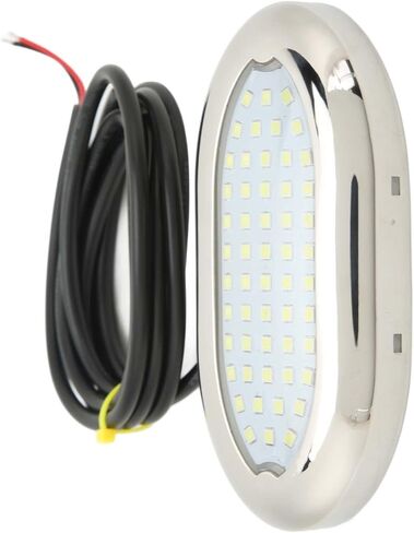 12 فولت قارب تحت الماء 54 LED السطوع العالي IP68 البحرية تحت الماء الضوء تحت الماء لليخوت RV Caravan الحمام مواد الكمبيوتر الكمبيوتر مع 316 حلقة الفولاذ المقاوم للصدأ (إضاءة بيضاء) in Saudi Arabia
