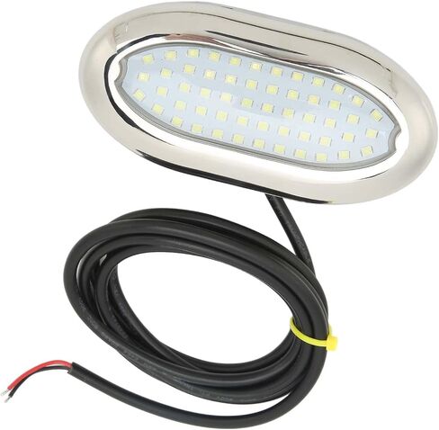 12 فولت قارب تحت الماء 54 LED السطوع العالي IP68 البحرية تحت الماء الضوء تحت الماء لليخوت RV Caravan الحمام مواد الكمبيوتر الكمبيوتر مع 316 حلقة الفولاذ المقاوم للصدأ (إضاءة بيضاء) in Saudi Arabia
