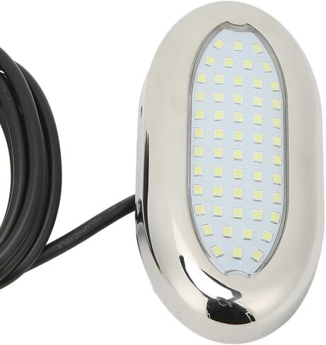 12 فولت قارب تحت الماء 54 LED السطوع العالي IP68 البحرية تحت الماء الضوء تحت الماء لليخوت RV Caravan الحمام مواد الكمبيوتر الكمبيوتر مع 316 حلقة الفولاذ المقاوم للصدأ (إضاءة بيضاء) in Saudi Arabia