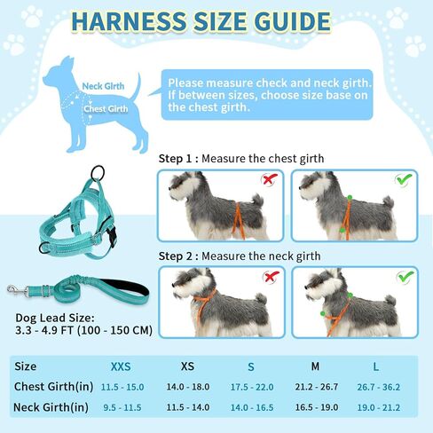 SlowTon No Pull Small Dog Harness and Leash Set with Front Clip in Saudi Arabia