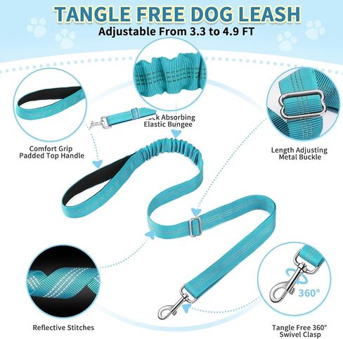 SlowTon No Pull Small Dog Harness and Leash Set with Front Clip in Saudi Arabia