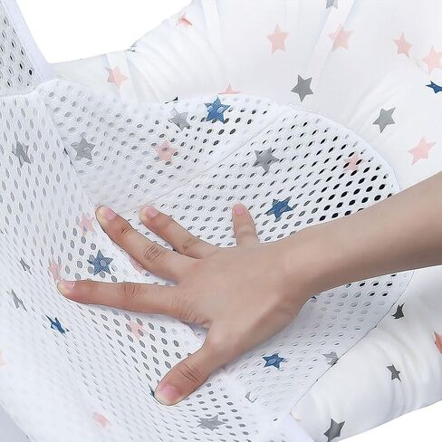 Baby Bath Seat Support Net Soft Infant Bathing Seat Support Mat Suspension Shower Pad Adjustable Non-Slip Newborn Bathtub Sling Mat Baby Sink Bather Tub Shower Net Bathtub Sit Up Mesh 0-6 Month in Kuwait