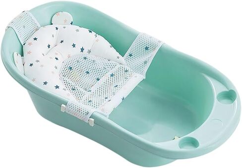 Baby Bath Seat Support Net Soft Infant Bathing Seat Support Mat Suspension Shower Pad Adjustable Non-Slip Newborn Bathtub Sling Mat Baby Sink Bather Tub Shower Net Bathtub Sit Up Mesh 0-6 Month in Kuwait