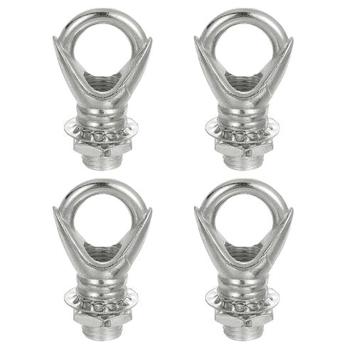 MECCANIXITY Eye Nut 22lb Max Load M10 Thread Ring Shape Female Loop with Thread Pipes Washers Nuts for Hanging Lamp Chandelier, Gold Bronze Pack of 4 in Kuwait