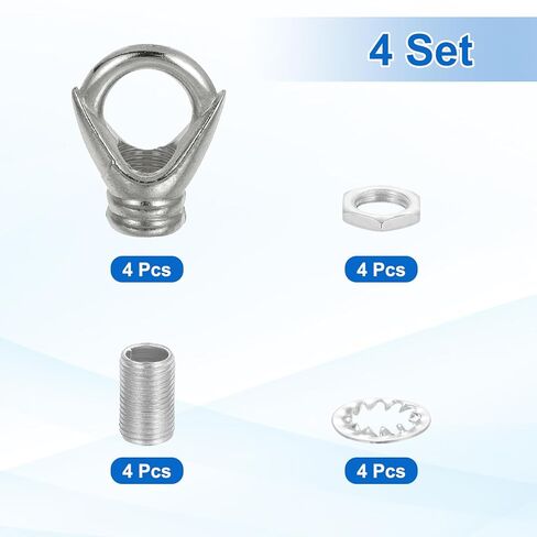 MECCANIXITY Eye Nut 22lb Max Load M10 Thread Ring Shape Female Loop with Thread Pipes Washers Nuts for Hanging Lamp Chandelier, Gold Bronze Pack of 4 in Kuwait