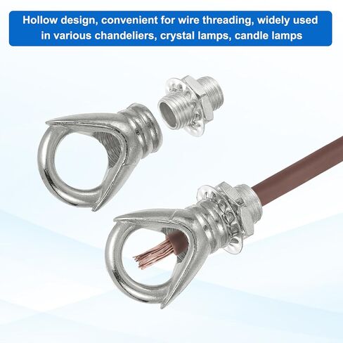 MECCANIXITY Eye Nut 22lb Max Load M10 Thread Ring Shape Female Loop with Thread Pipes Washers Nuts for Hanging Lamp Chandelier, Gold Bronze Pack of 4 in Kuwait