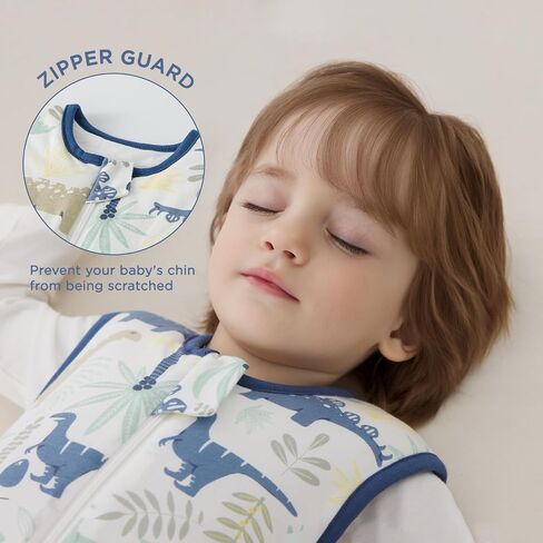 Duomiaomiao 3.5 TOG Baby Sleep Sack 100% Cotton Winter Long Sleeve Baby Wearable Blanket, Super Warm Quilted Comfy Toddler Sleeping Bag in Saudi Arabia