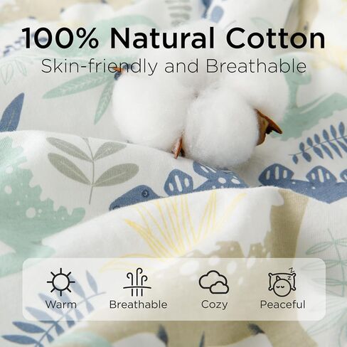Duomiaomiao 3.5 TOG Baby Sleep Sack 100% Cotton Winter Long Sleeve Baby Wearable Blanket, Super Warm Quilted Comfy Toddler Sleeping Bag in Saudi Arabia