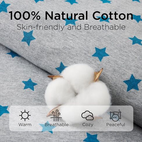 Duomiaomiao 3.5 TOG Baby Sleep Sack 100% Cotton Winter Long Sleeve Baby Wearable Blanket, Super Warm Quilted Comfy Toddler Sleeping Sack in Saudi Arabia