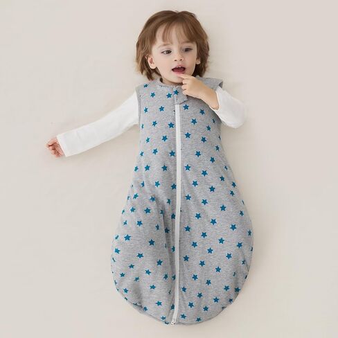 Duomiaomiao 3.5 TOG Baby Sleep Sack 100% Cotton Winter Long Sleeve Baby Wearable Blanket, Super Warm Quilted Comfy Toddler Sleeping Sack in Saudi Arabia