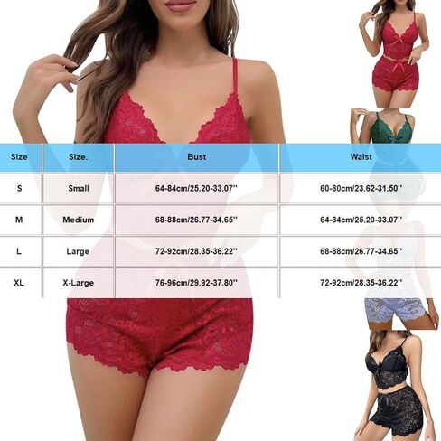 Womens Ruffle Cami Top and Shorts Pajama Sets Sleeveless Sexy Pjs 2 Piece Outfits Sleepwear Sexy Lace Lingerie Sets in Saudi Arabia