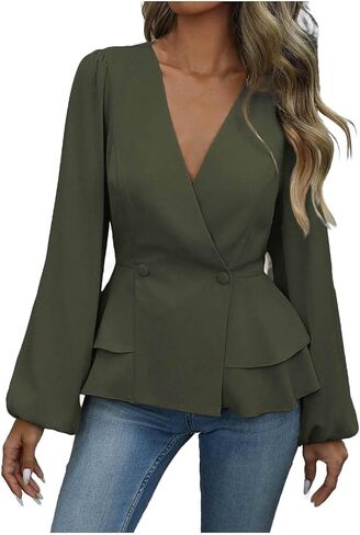 توبس توبس عمل غير رسمية عمل طويل القمصان ذات الأكمام الطويلة الخامس in Kuwait