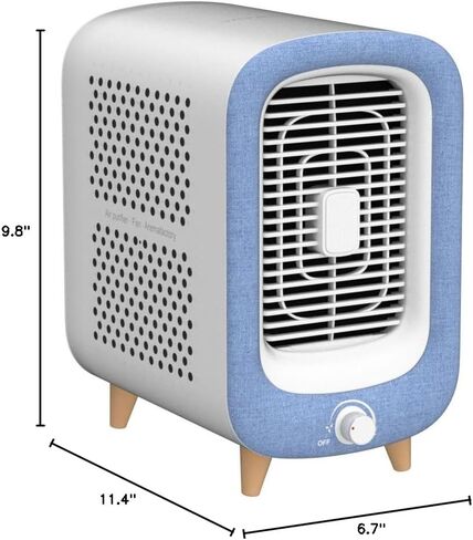 Jafända Cute Bedroom Air Purifiers for 780 sq ft, Retro Design, Essential Oil Diffuser & Bladeless Fan Combo, HEPA Carbon filters Remove Dust Smoke Allergies VOCs Odors For Kids, Office in Saudi Arabia